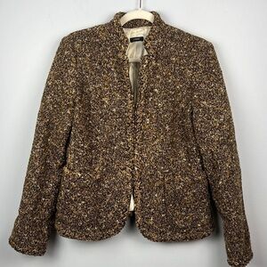 J. Crew "the Greenwich" Brown Blazer Textured Wool Blend, size 4